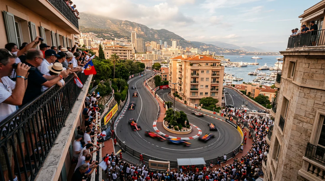 Perspective unique des spectateurs admirant le Grand Prix depuis les hauteurs de Monaco
