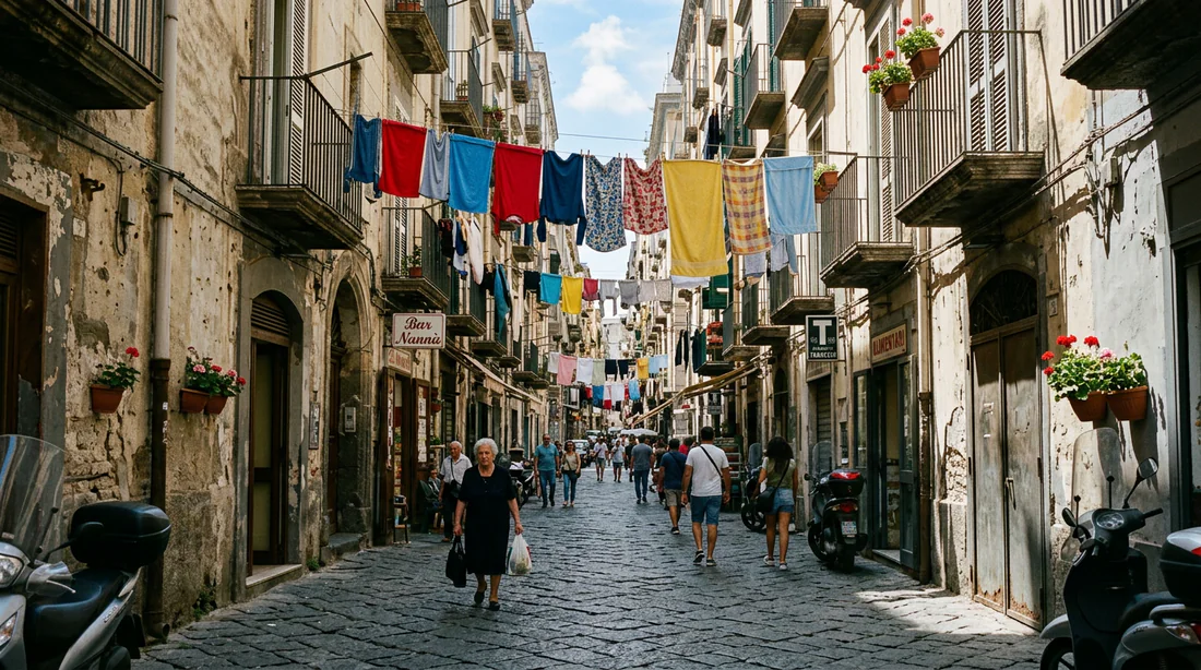 Ruelle pittoresque du centre historique de Naples
