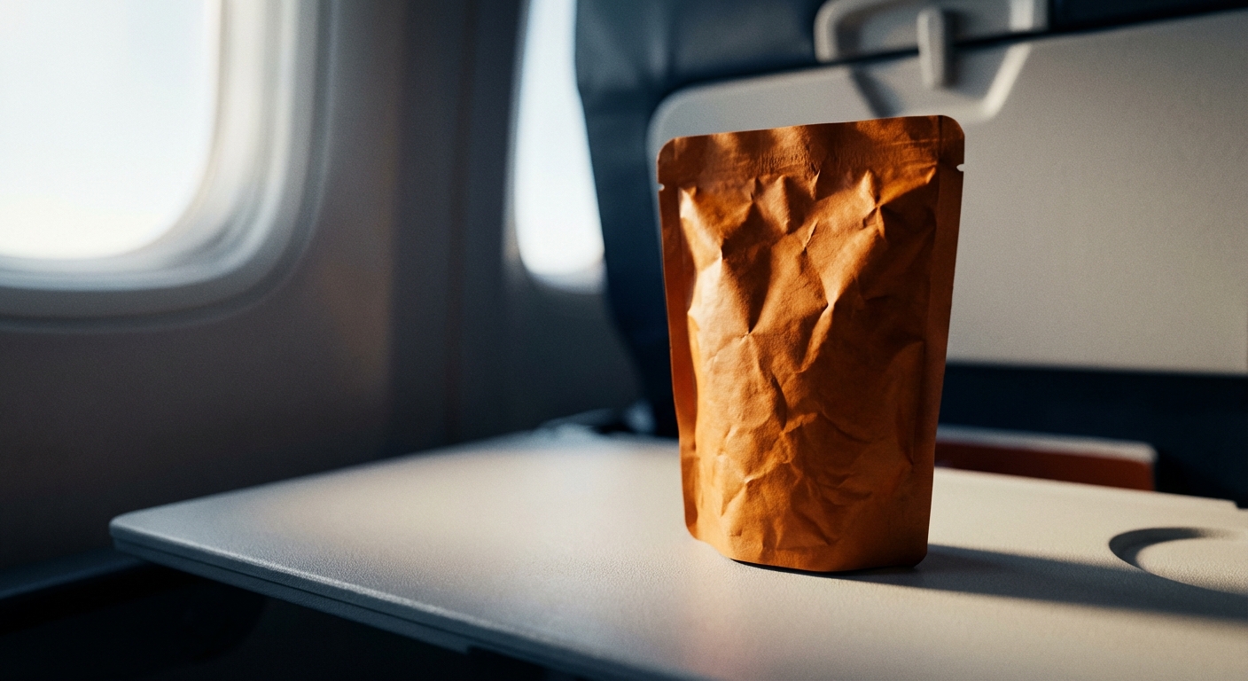 Illustration de l’article : Gourde de compote en avion : règles du bagage cabine